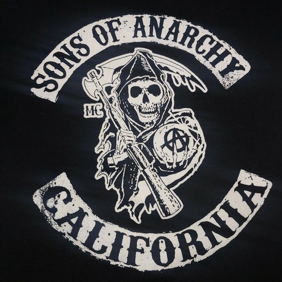 Sons Of Anarchy California M T Shirt Vintage Jerzees USA Black Grim Reaper - Picture 2 of 10